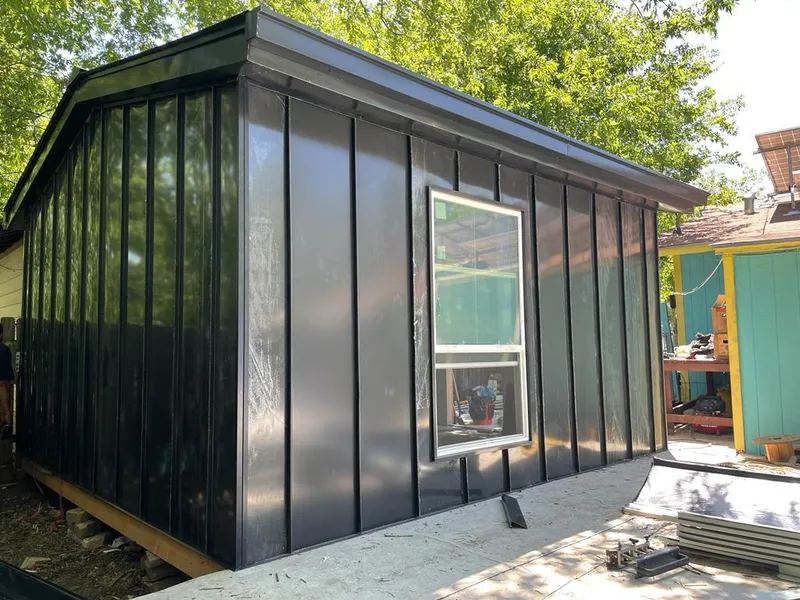 Black standing seam metal wall panels for Metal Roof Installation in Cleveland